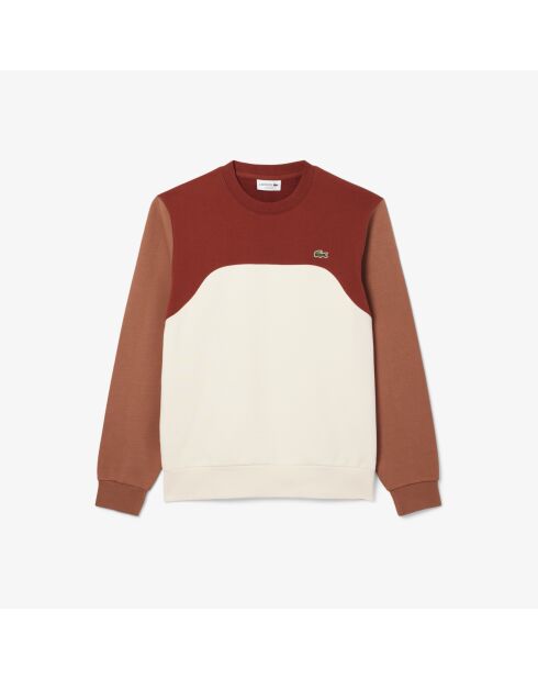 Lappland/Iberis-Piste-Sweatshirt aus Baumwollfleece mit Farbblockmuster