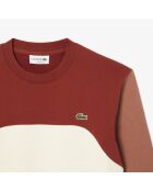 Lappland/Iberis-Piste-Sweatshirt aus Baumwollfleece mit Farbblockmuster
