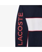 Sportsweatshirt met ritssluiting en marineblauw/witte grenadine-print