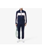 Sportsweatshirt met ritssluiting en marineblauw/witte grenadine-print