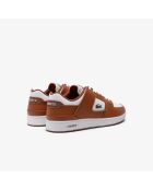 Court Cage Sneakers aus Leder in Braun/Weiß