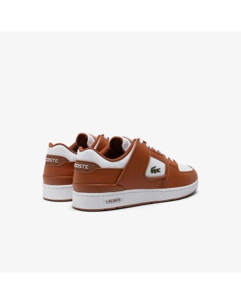 Court Cage Sneakers aus Leder in Braun/Weiß