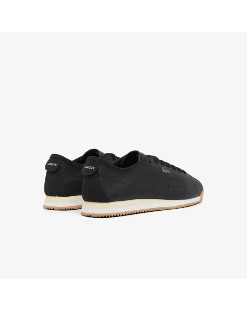 Club-Low zwart/gebroken witte leren sneakers