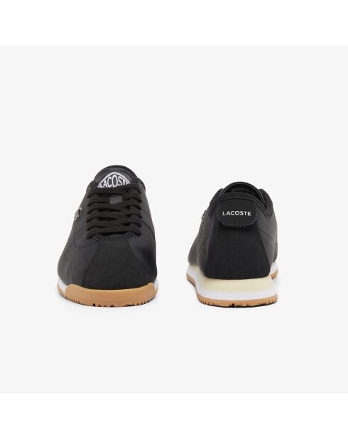 Club-Low zwart/gebroken witte leren sneakers