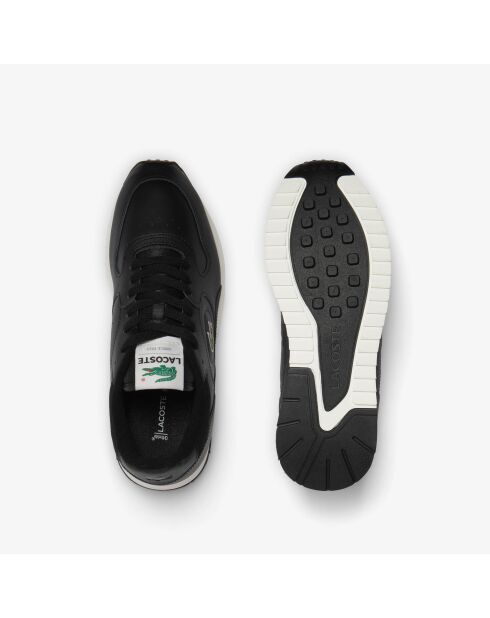 Linetrack-Sneakers aus Leder in Schwarz/Cremeweiß