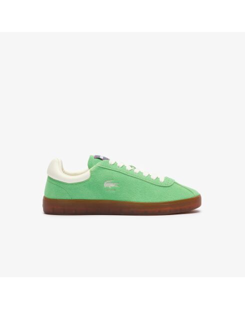 Zapatillas Baseshot de piel verde/chicle