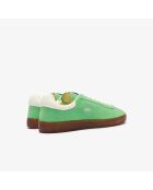 Zapatillas Baseshot de piel verde/chicle