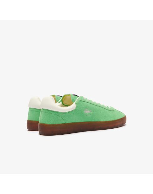 Zapatillas Baseshot de piel verde/chicle
