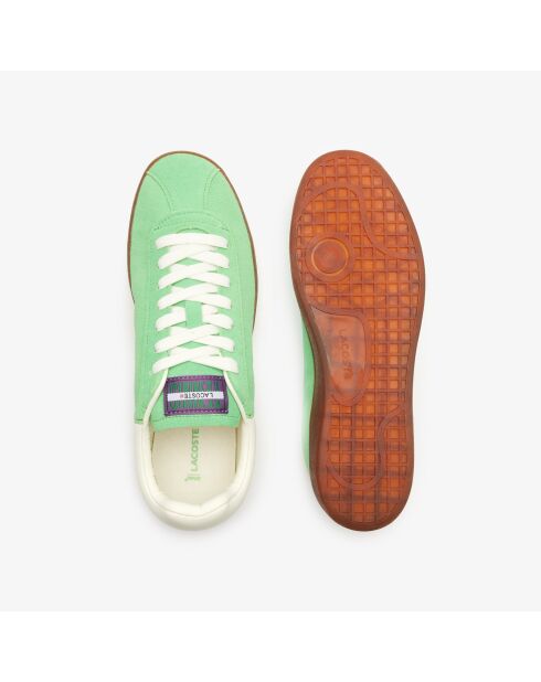 Zapatillas Baseshot de piel verde/chicle