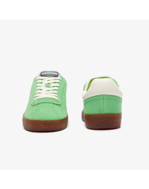 Zapatillas Baseshot de piel verde/chicle