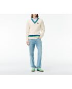 Zapatillas Baseshot de piel verde/chicle