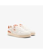 Zapatillas T-Clip Set de piel blanco/naranja