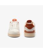 Zapatillas T-Clip Set de piel blanco/naranja