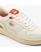 Zapatillas T-Clip Set de piel blanco/naranja