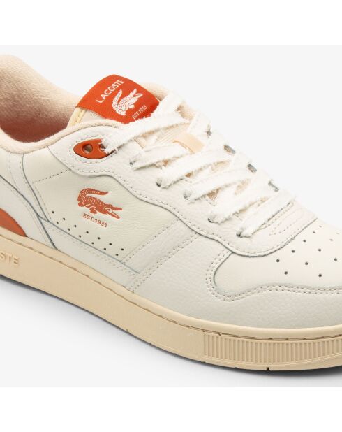 Zapatillas T-Clip Set de piel blanco/naranja