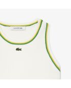 Ärmelloses Top aus Baumwolljersey mit Mehl/Calathea-Ananas