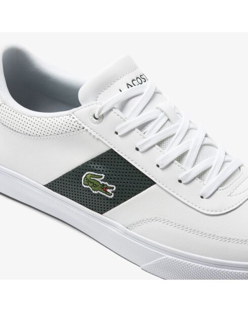 Court-Master Pro Sneakers aus Textil in Weiß/Dunkelgrün