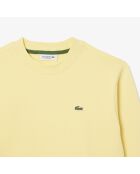 Sweatshirt col rond relaxed fit molleton jaune