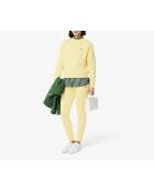 Sweatshirt col rond relaxed fit molleton jaune