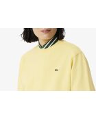 Sweatshirt col rond relaxed fit molleton jaune