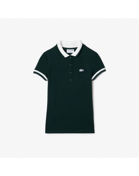 Polo slim fit stretch sinople/marine