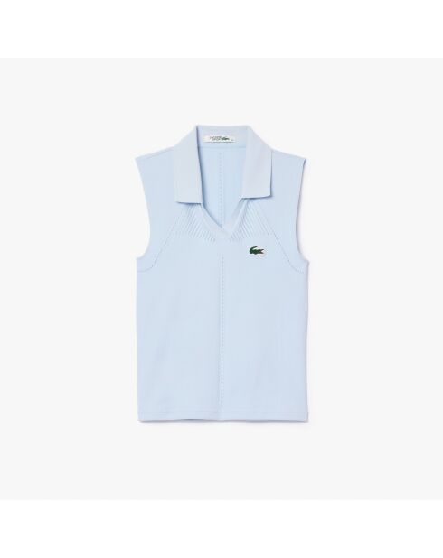Polo Tennis sans manches maille stretch ruisseau