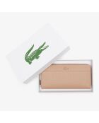 Grand portefeuille Chantaco en cuir piqué cork - 20,5x10x2 cm