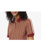 Polo slim fit jacquard monogramme iberis/latte