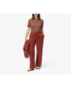 Polo slim fit jacquard monogramme iberis/latte