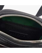 Elke kleine tas in zwart generfd leer - 14x19x5 cm