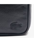 Elke kleine tas in zwart generfd leer - 14x19x5 cm