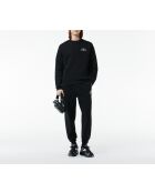 Elke kleine tas in zwart generfd leer - 14x19x5 cm