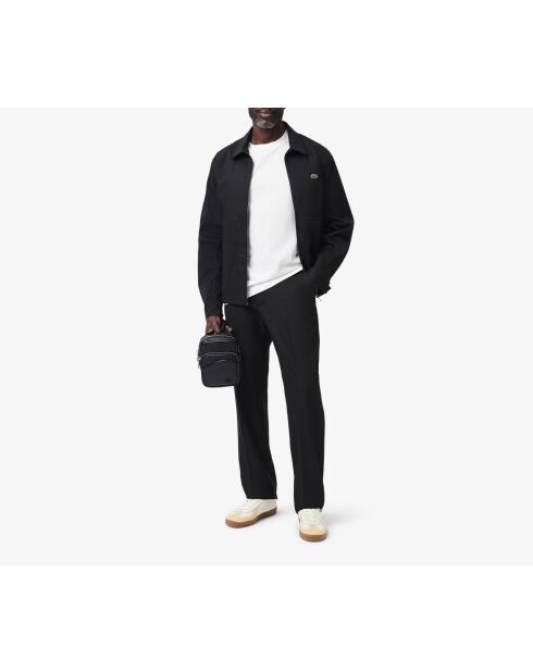 Elke kleine tas in zwart generfd leer - 14x19x5 cm