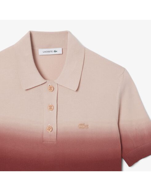 Poloshirt in klassischer Passform mit einem Iberis/Latte-Strick mit Farbverlauf