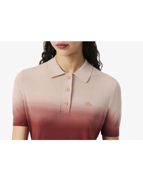 Poloshirt in klassischer Passform mit einem Iberis/Latte-Strick mit Farbverlauf