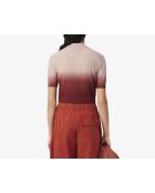 Poloshirt in klassischer Passform mit einem Iberis/Latte-Strick mit Farbverlauf