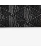 Funda para pasaporte The Blend con monograma negro y gris, 15 x 10,5 x 0,2 cm