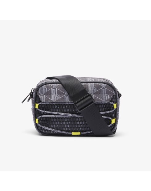 The Blend kleine reportertas mesh mono periscoop blauw - 19x12,5x6 cm