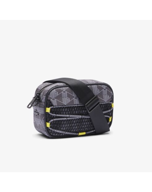 The Blend kleine reportertas mesh mono periscoop blauw - 19x12,5x6 cm