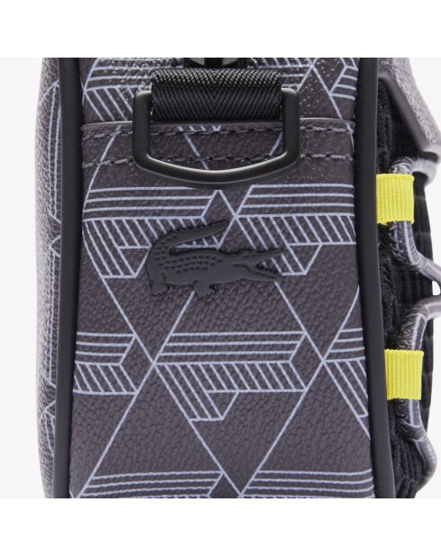 The Blend kleine reportertas mesh mono periscoop blauw - 19x12,5x6 cm