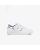 Sneakers T-Clip Set in pelle bianca/viola chiaro