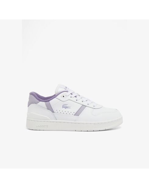 Sneakers T-Clip Set in pelle bianca/viola chiaro