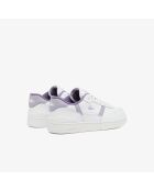 Sneakers T-Clip Set in pelle bianca/viola chiaro