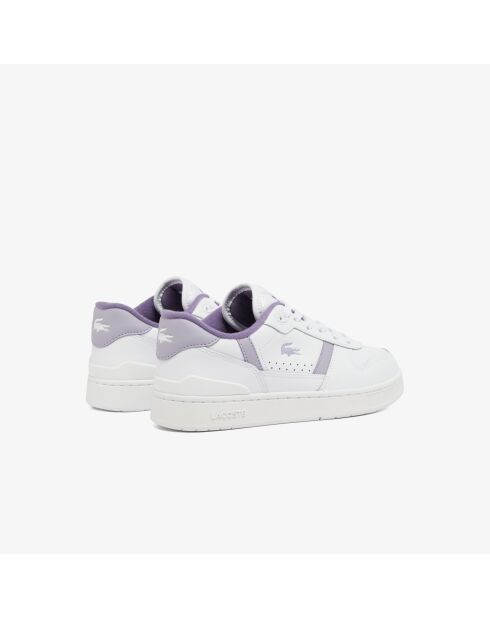 Sneakers T-Clip Set in pelle bianca/viola chiaro