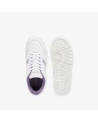 Sneakers T-Clip Set in pelle bianca/viola chiaro