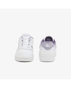 Sneakers T-Clip Set in pelle bianca/viola chiaro