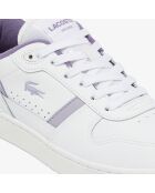 Sneakers T-Clip Set in pelle bianca/viola chiaro