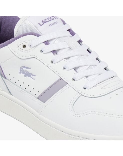 Sneakers T-Clip Set in pelle bianca/viola chiaro