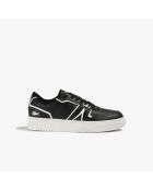 Sneakers L001 en cuir noir/blanc