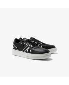 Sneakers L001 en cuir noir/blanc